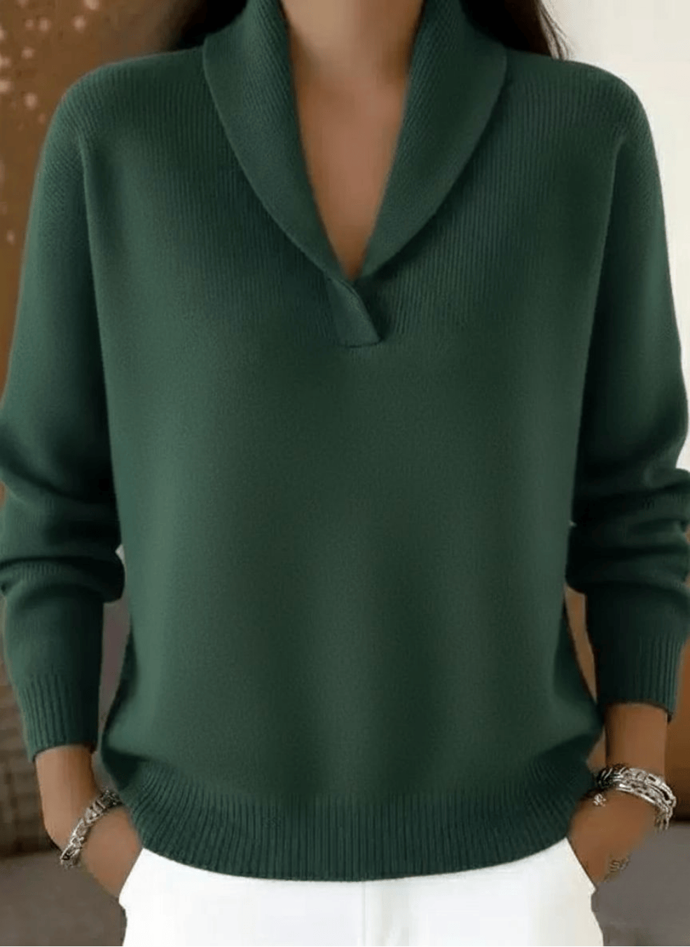 Elisa | Jersey de cuello de pico