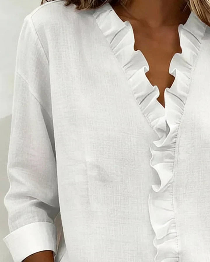 Aurely - V-Ausschnitt Bluse