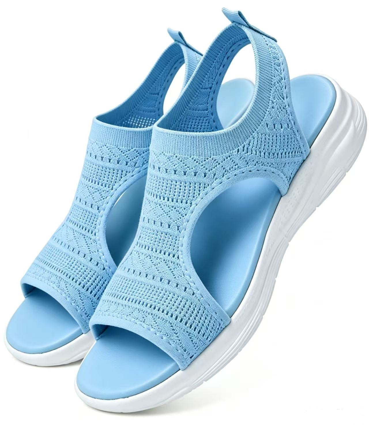 NubeFlex | Cómodas sandalias planas y transpirables, con puntera abierta, para mujer, ideales para el verano
