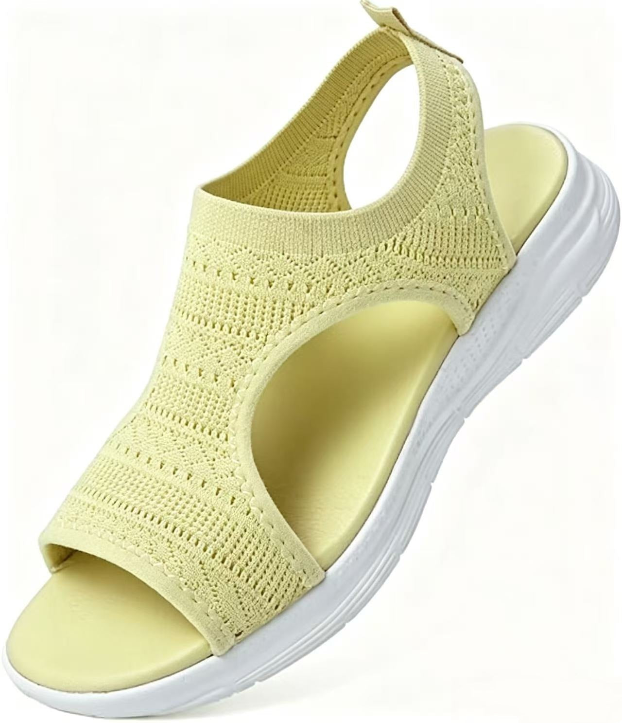 🌺 Sandalias planas transpirables con punta abierta para mujer - Verano