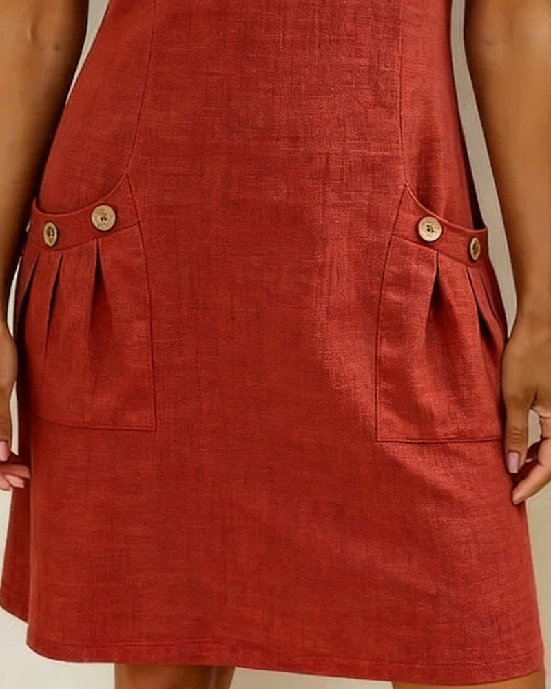 Valentina | Vestido de algodón con cremallera