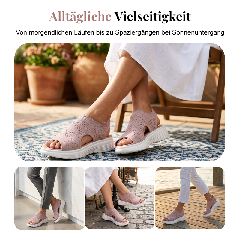 👡 Sandalias de plataforma transpirables de punto para mujer – ligeras y cómodas