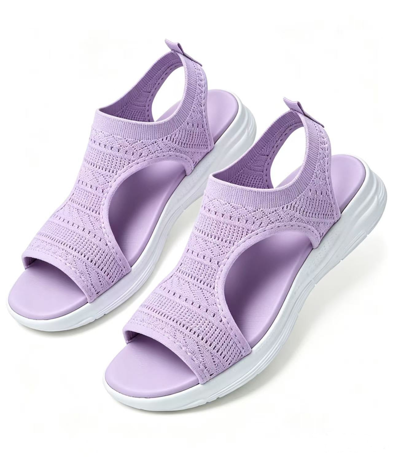 🌺 Sandalias planas transpirables con punta abierta para mujer - Verano