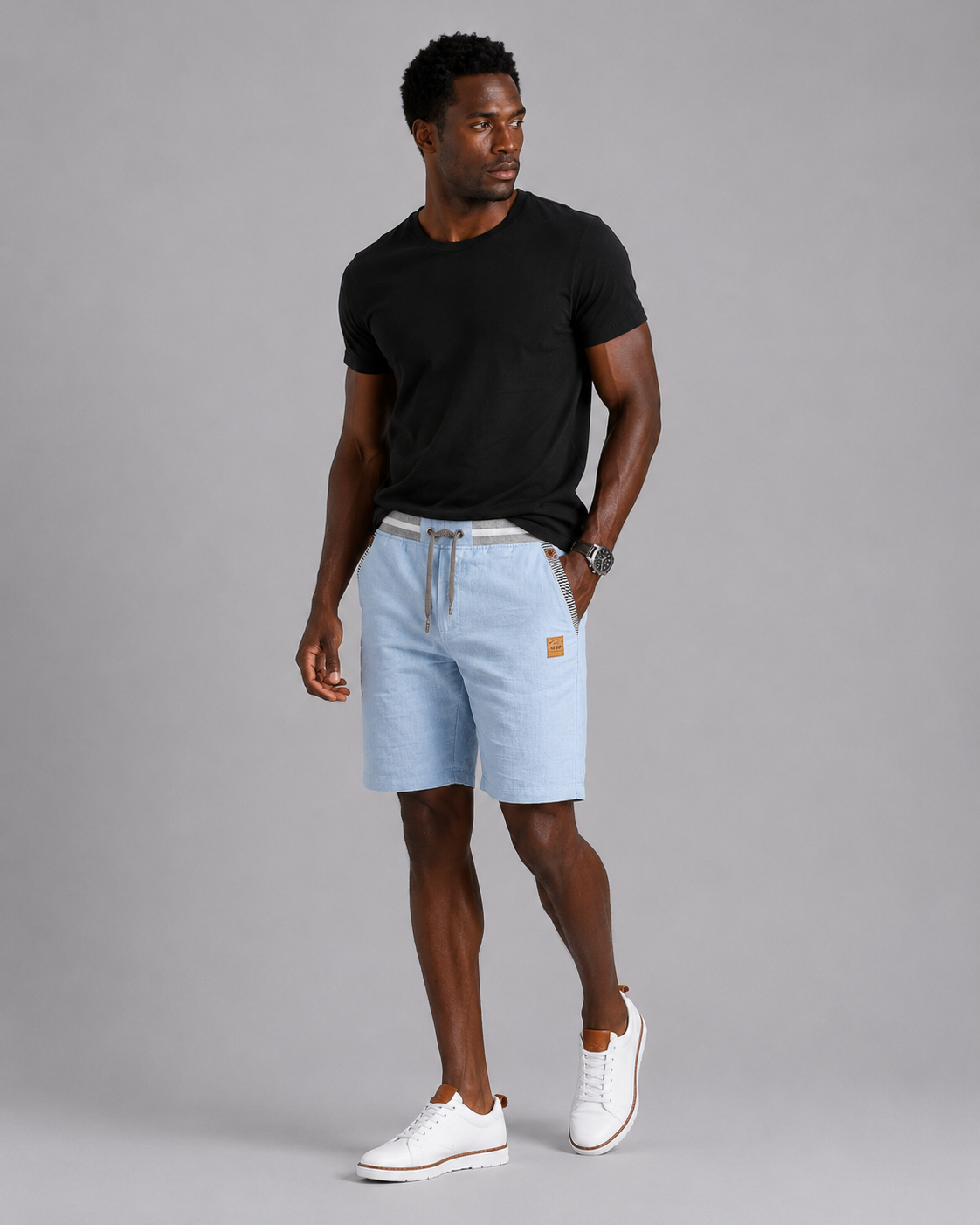 Victor | Pantalones cortos de verano de lino ligeros para hombre