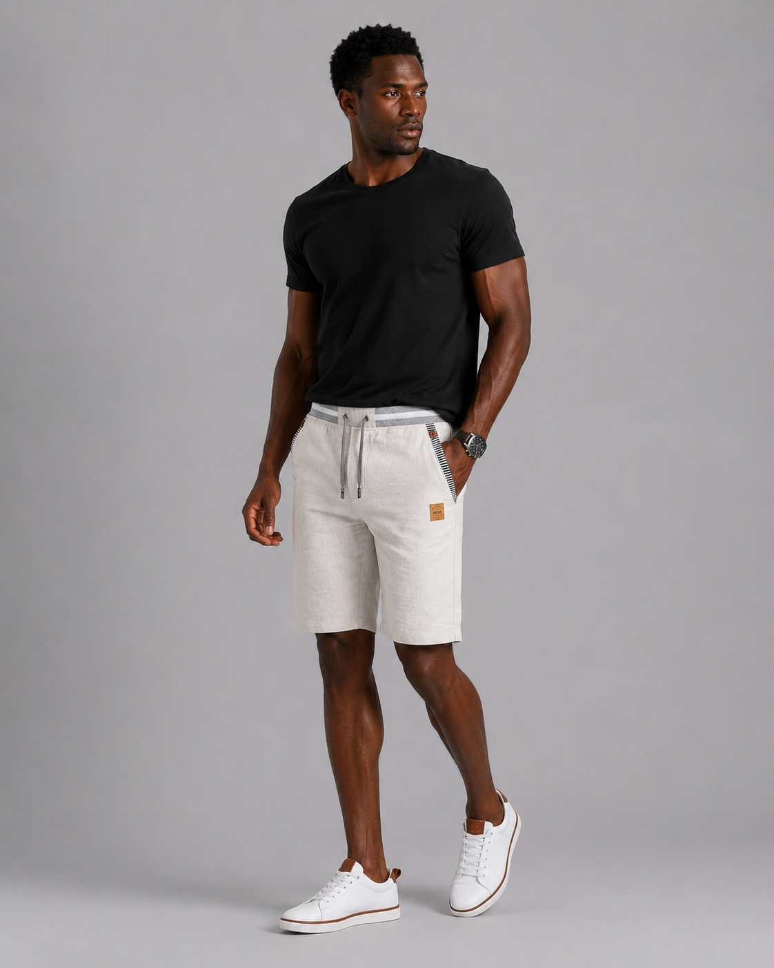 Victor | Pantalones cortos de verano de lino ligeros para hombre