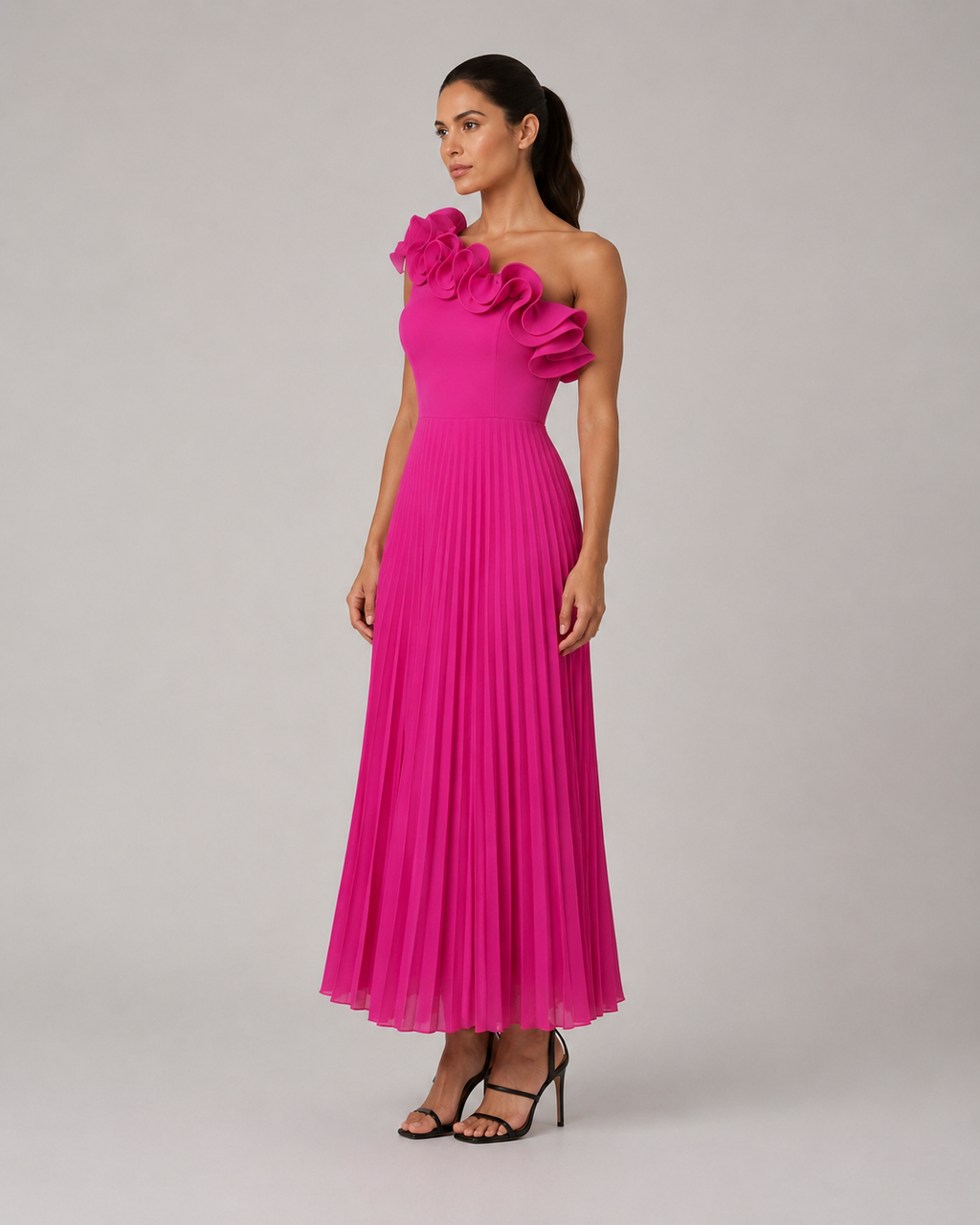 Aurely - Vestido de noche asimétrico de un solo hombro