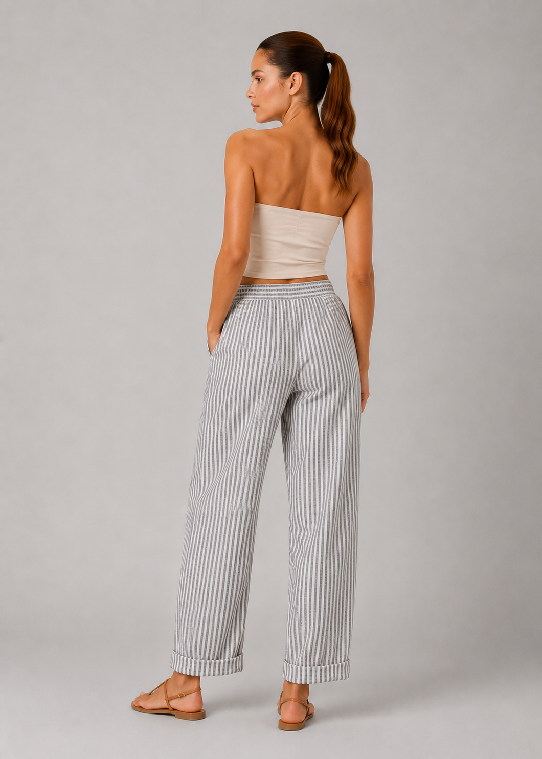 Aurely | Elegantes pantalones a rayas
