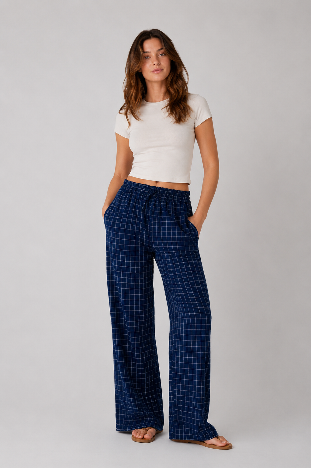 Aurely-Pantalon confort en coton doux