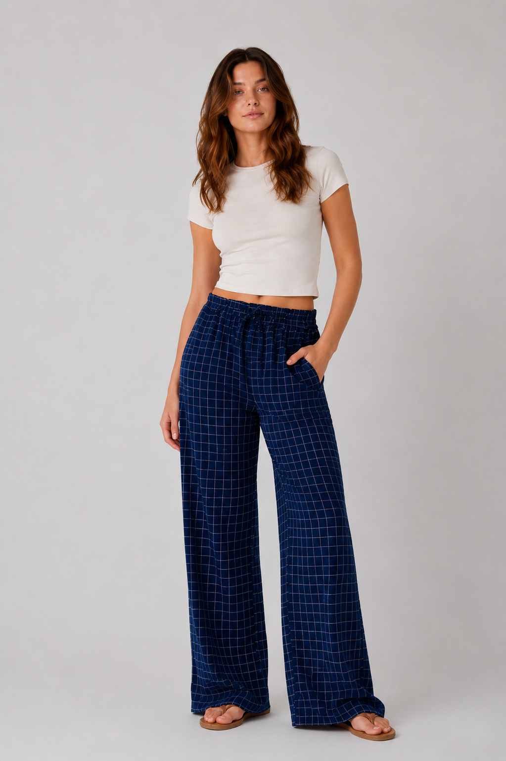 Aurely-Pantalon confort en coton doux