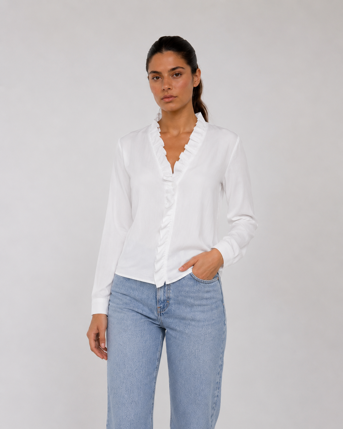 Aurely - V-Ausschnitt Bluse