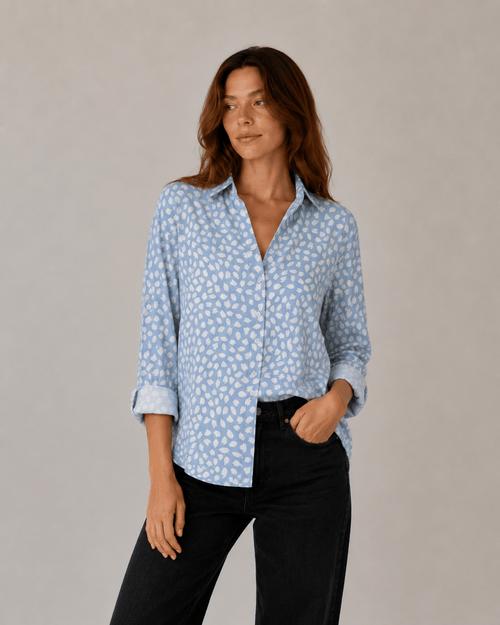 Aurely | Blusa vintage elegante con estampado floral