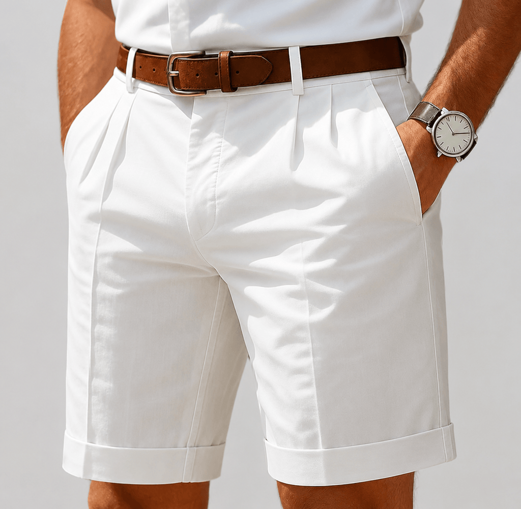 Hugo | Pantalones cortos plisados para hombre