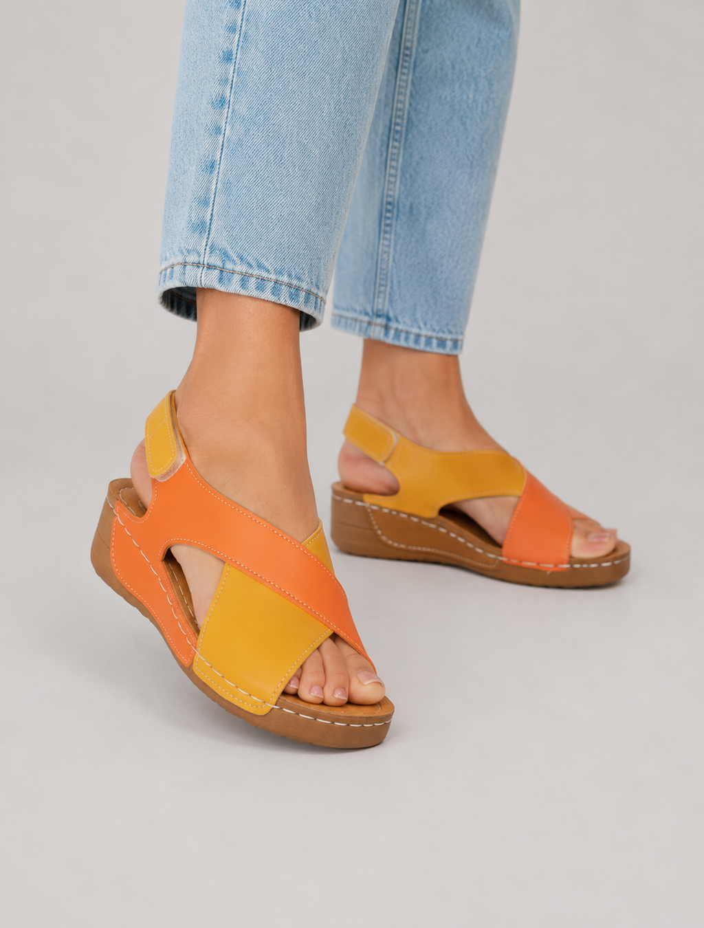 Aurely | Sandalias ortopédicas con tacón de cuña