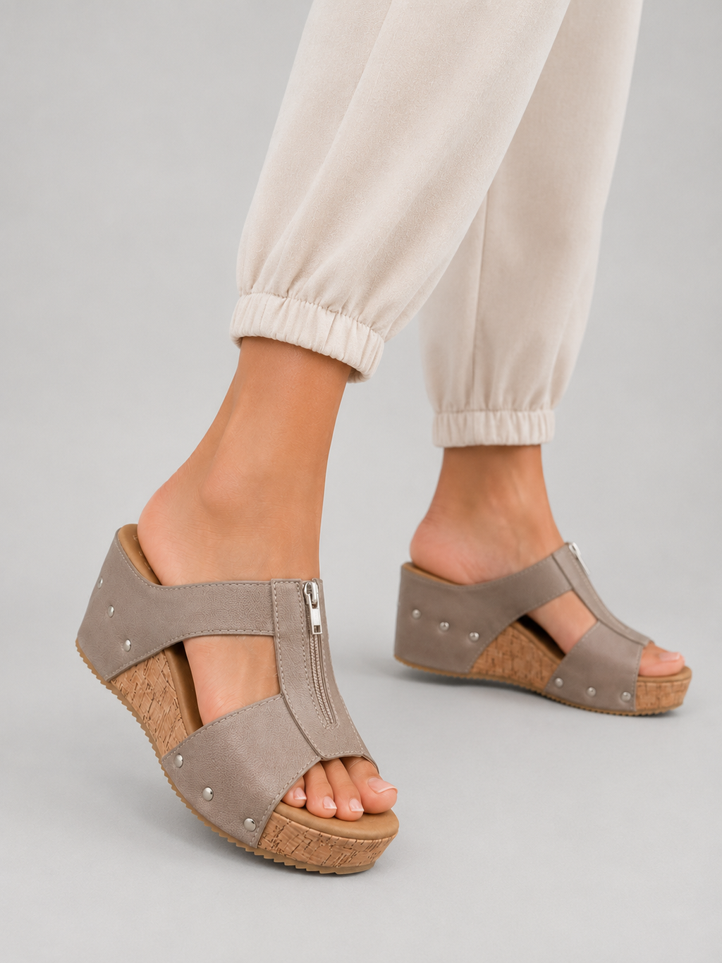 Aurely | Sandalias ortopédicas con tacón de cuña