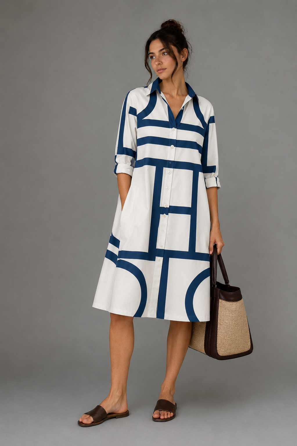 Sara | Bata midi elegante y refinada