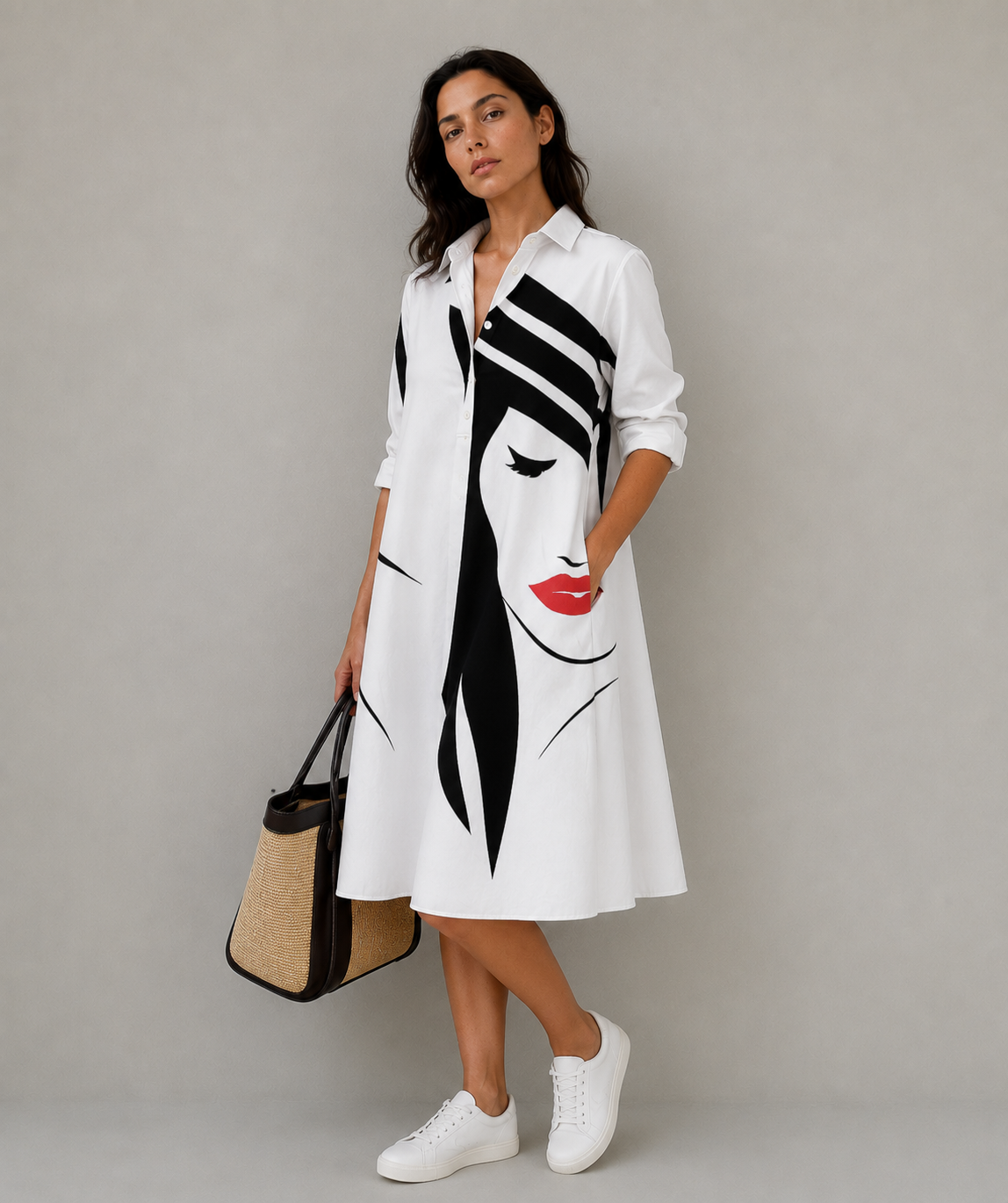 Valeria | Bata midi elegante y refinada