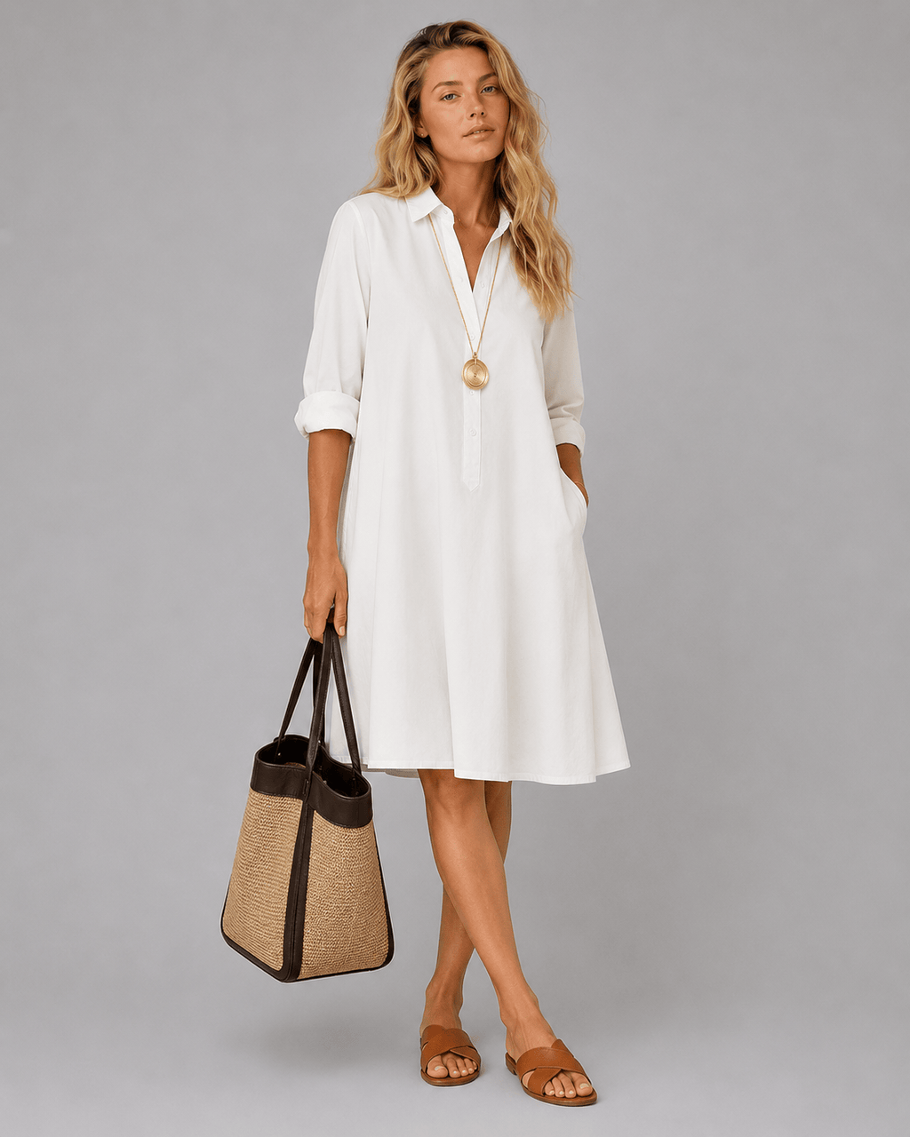Sandra | Vestido midi elegante y refinado