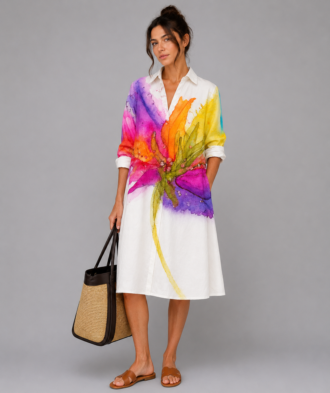 Laura | Bata midi elegante y refinada