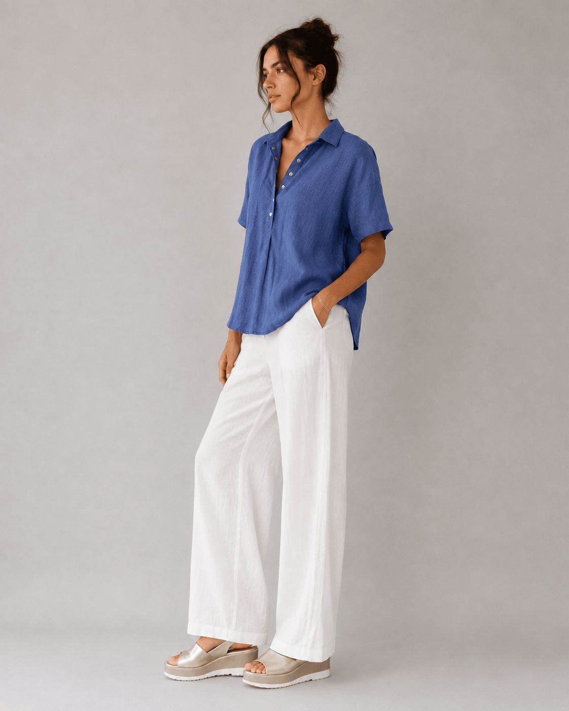 Valentina | Blusa con cuello y detalle de botones