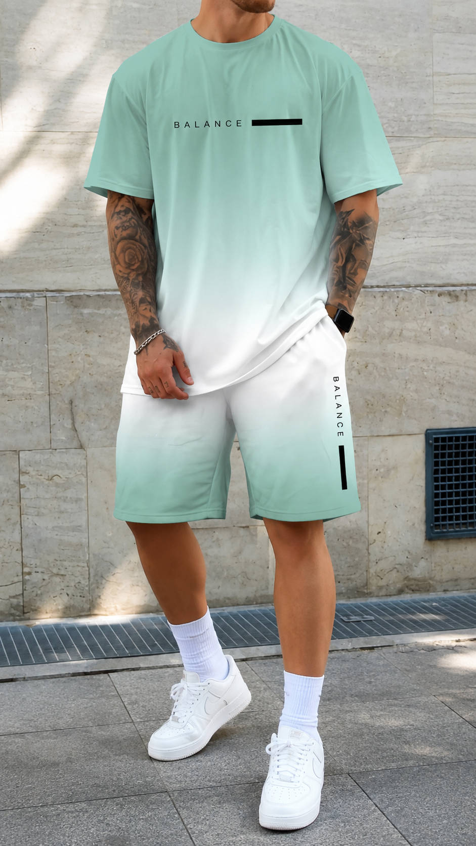 Aurely Fade | Camiseta y Short Degradado Unisex