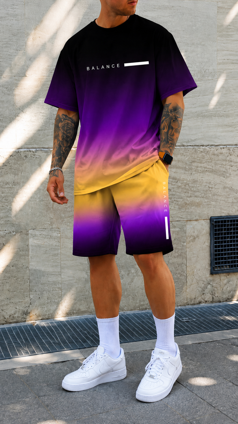 Aurely Fade | Camiseta y Short Degradado Unisex