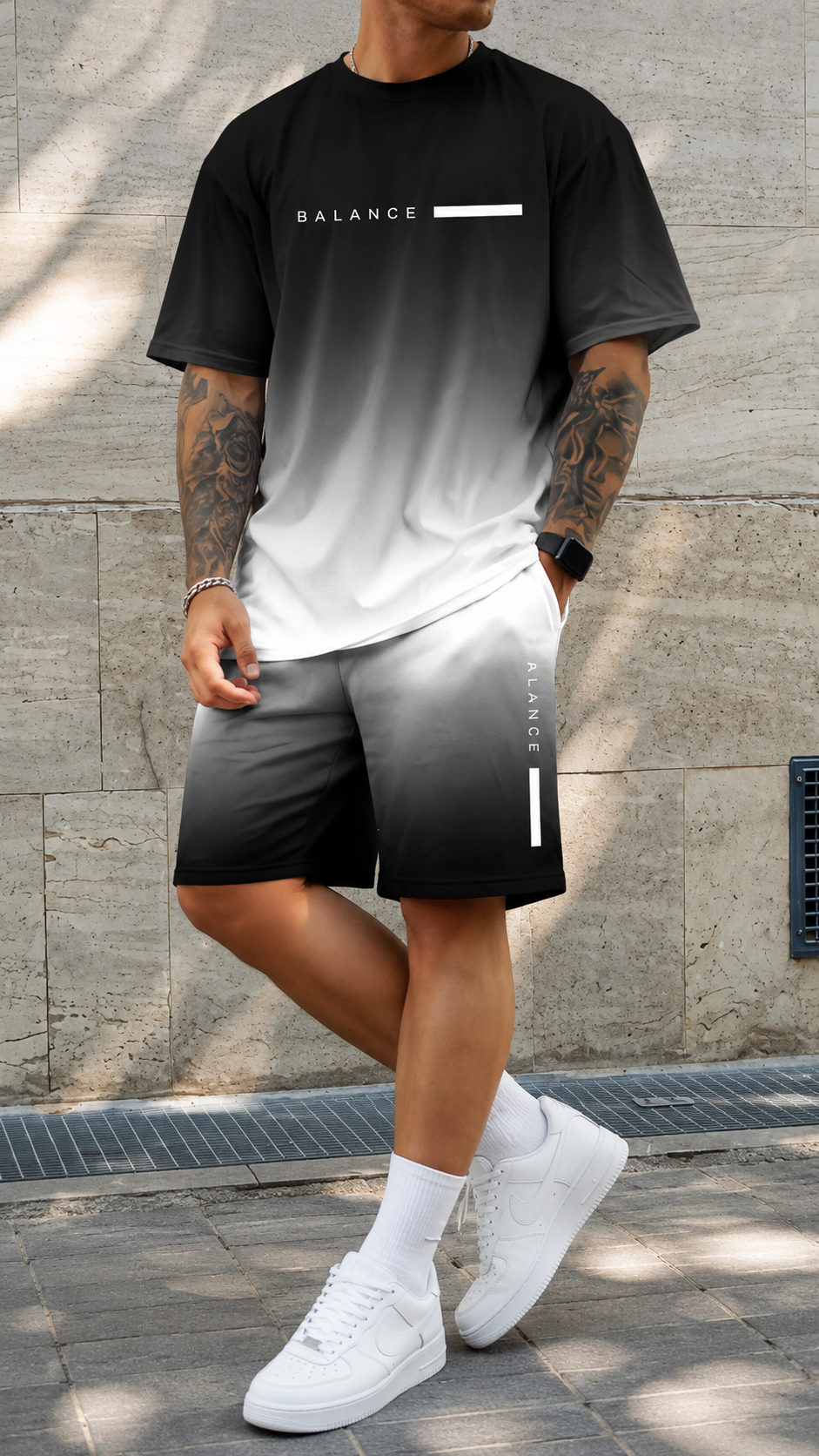 Aurely Fade | Camiseta y Short Degradado Unisex