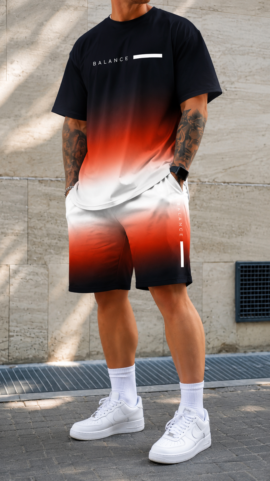 Aurely Fade | Camiseta y Short Degradado Unisex