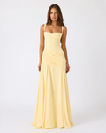 Emilia | Vestido Maxi con Escote Cuadrado Fruncido