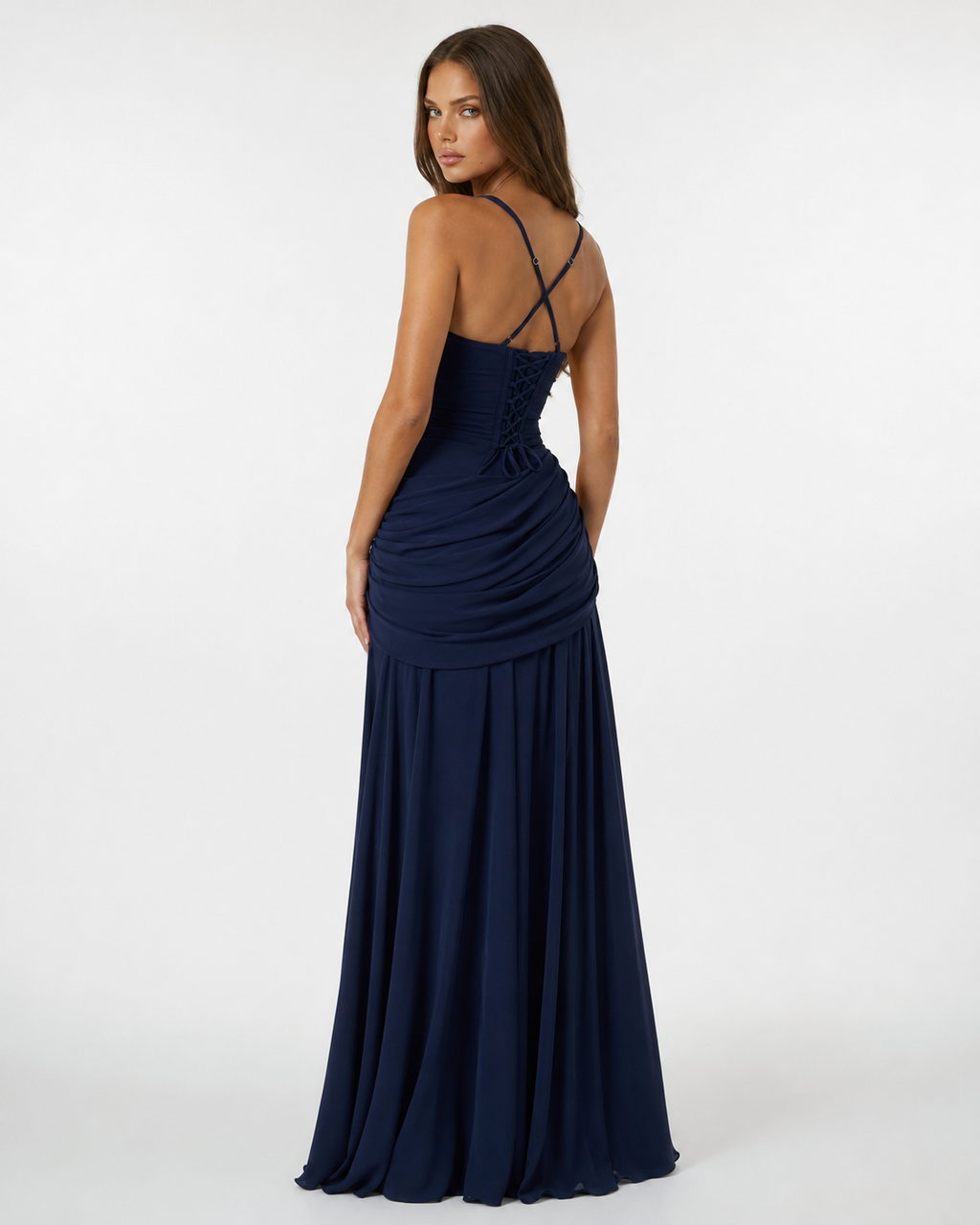 Emilia | Vestido Maxi con Escote Cuadrado Fruncido