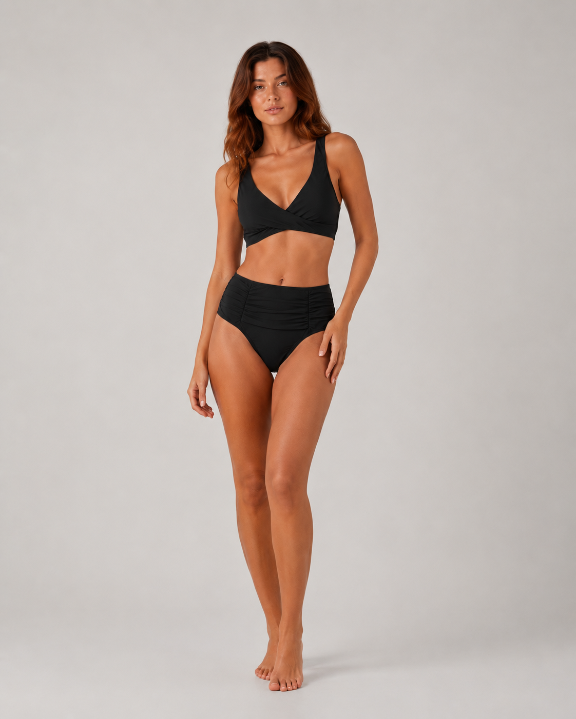 Aurely - Bikini de dos piezas de color liso