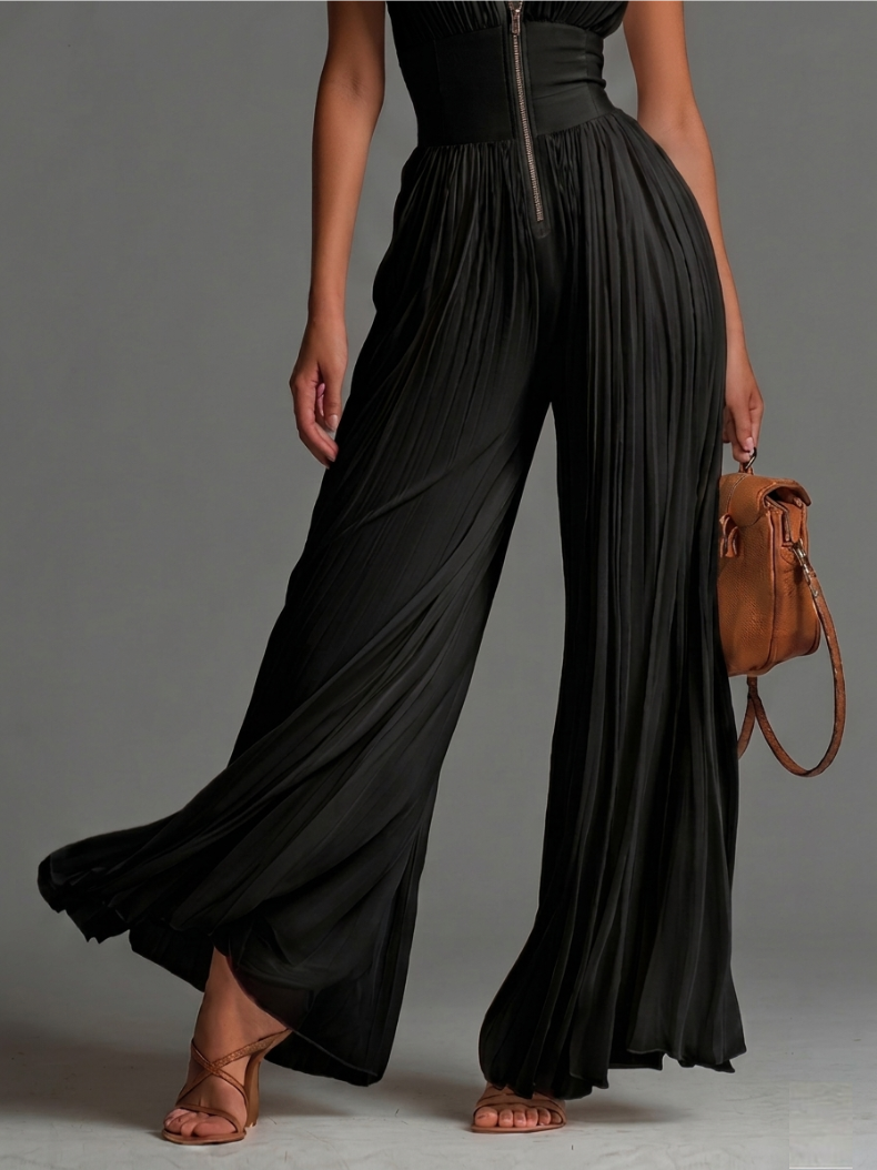 Zsófia Jumpsuit | Mono Plisado Negro