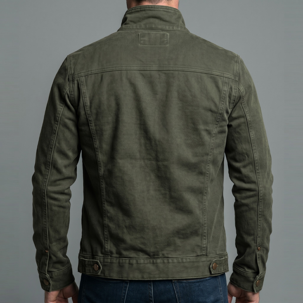 Aurely - Chaqueta vintage de algodón con cremallera