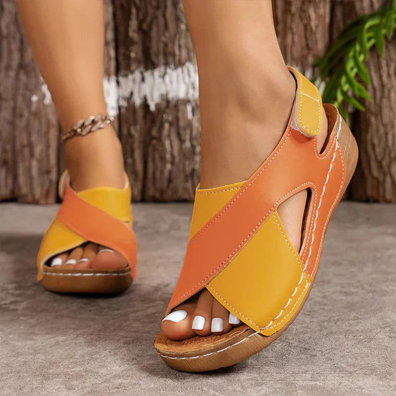 Aurely | Sandalias ortopédicas con tacón de cuña