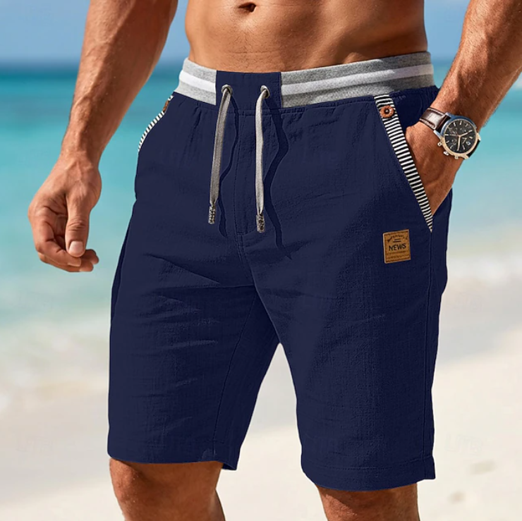 Victor | Pantalones cortos de verano de lino ligeros para hombre