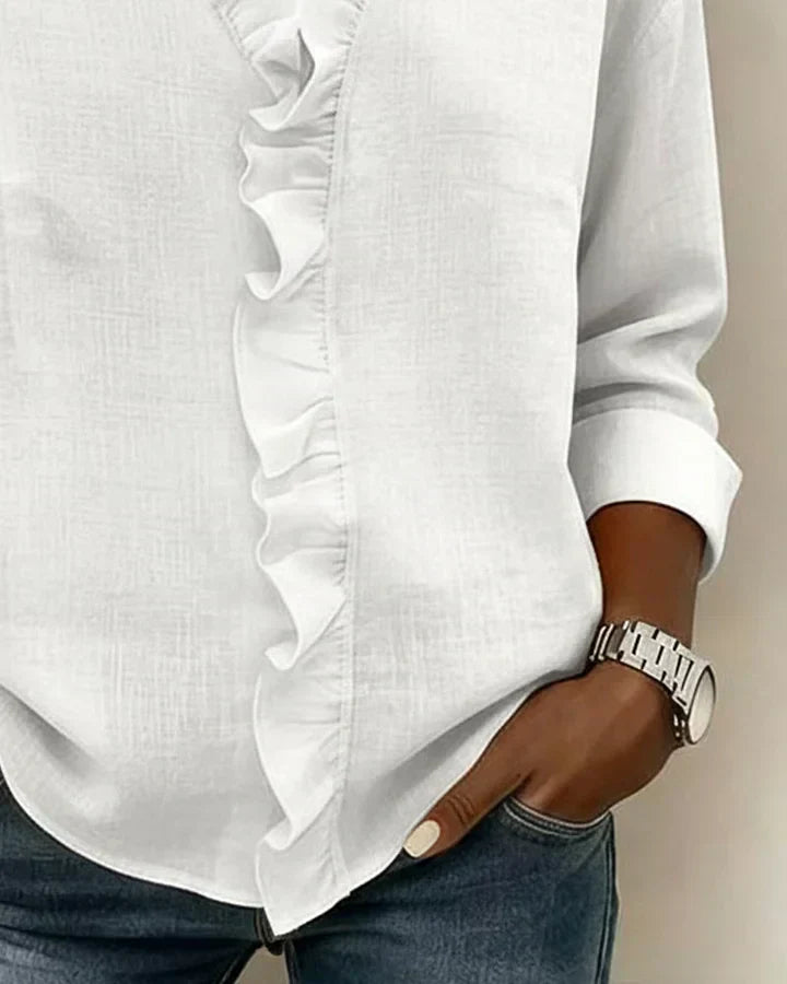 Aurely - V-Ausschnitt Bluse