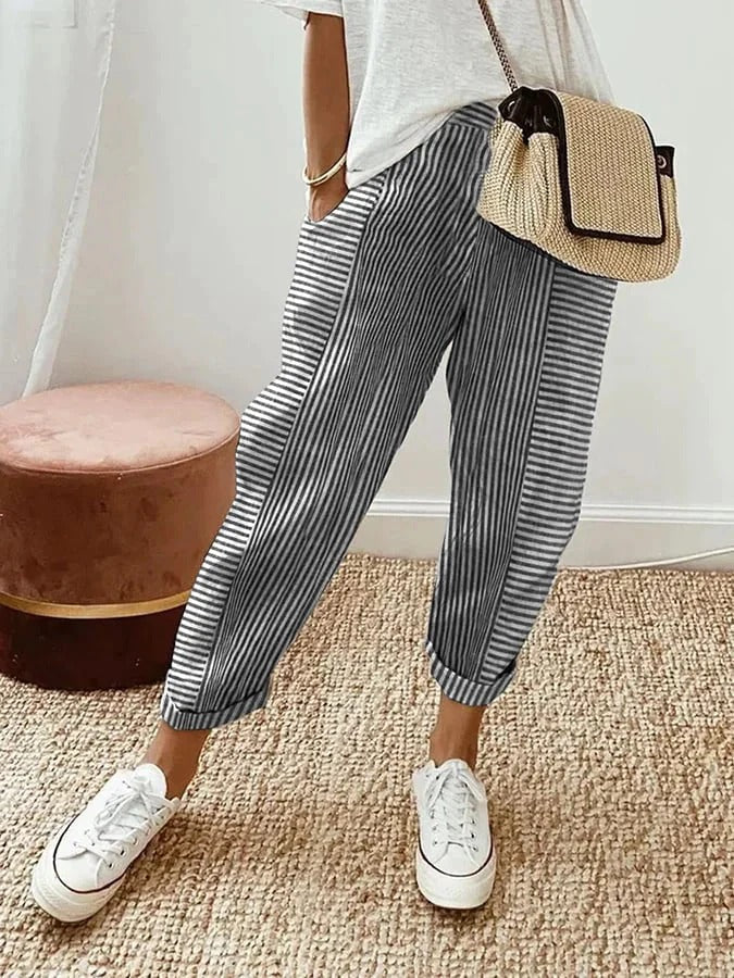 Aurely | Elegantes pantalones a rayas