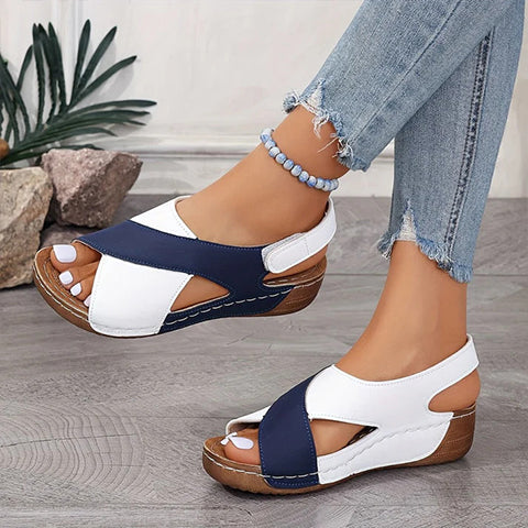 Aurely | Sandalias ortopédicas con tacón de cuña