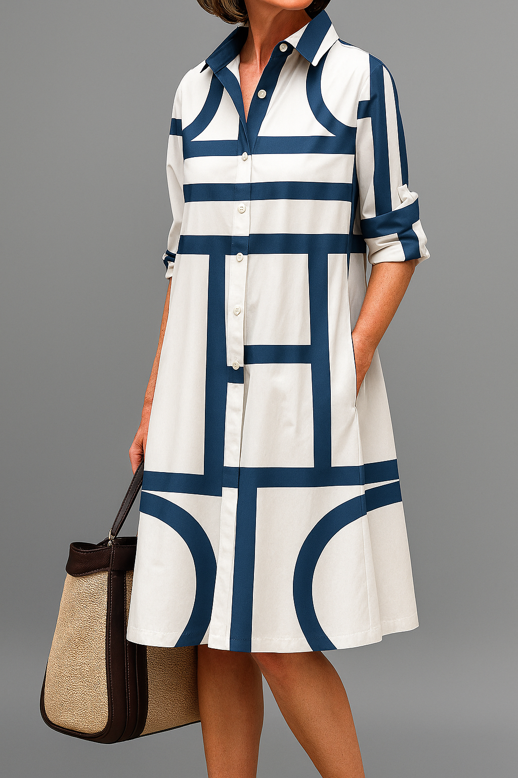 Sara | Bata midi elegante y refinada