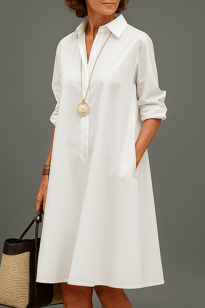 Sandra | Bata midi elegante y refinada