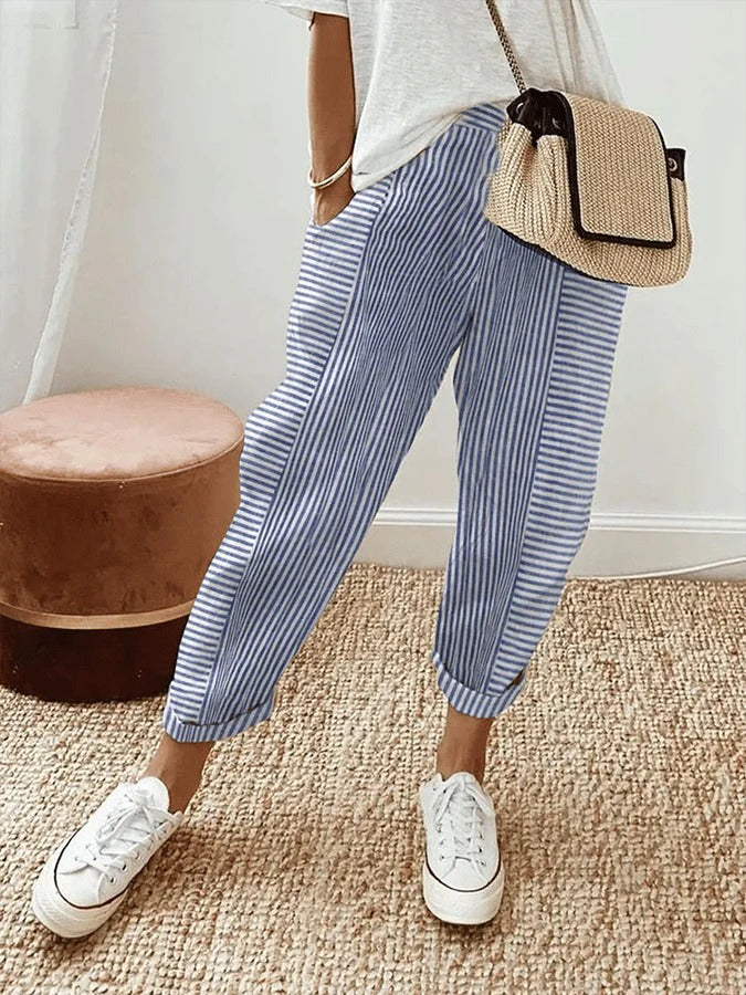 Aurely | Elegantes pantalones a rayas