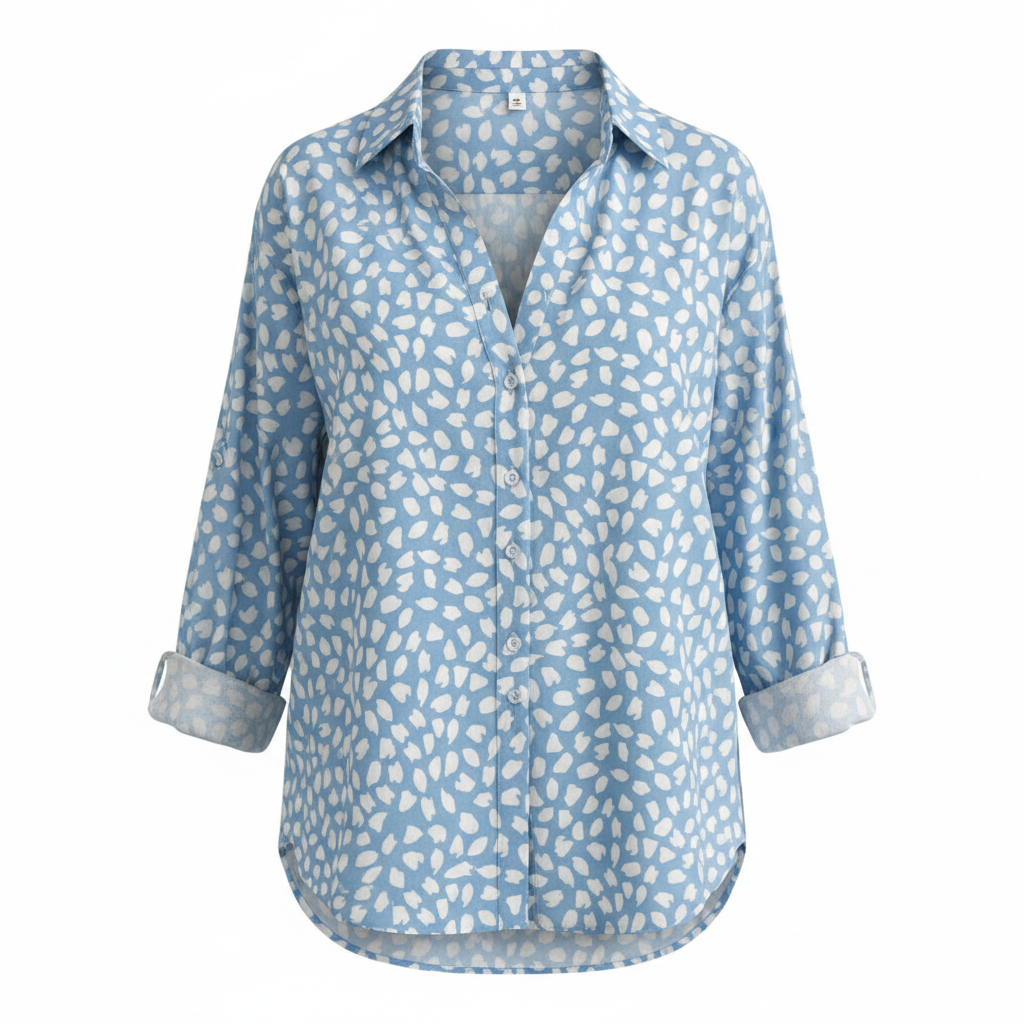 Blusa Hellblau fondo blanco