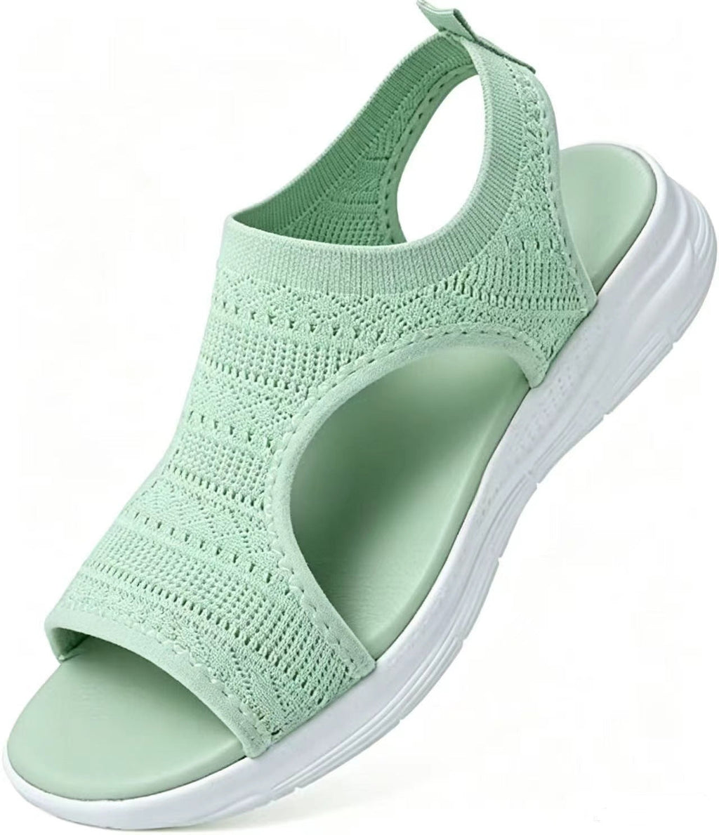 🌺 Sandalias planas transpirables con punta abierta para mujer - Verano