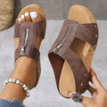 Aurely | Sandalias ortopédicas con tacón de cuña
