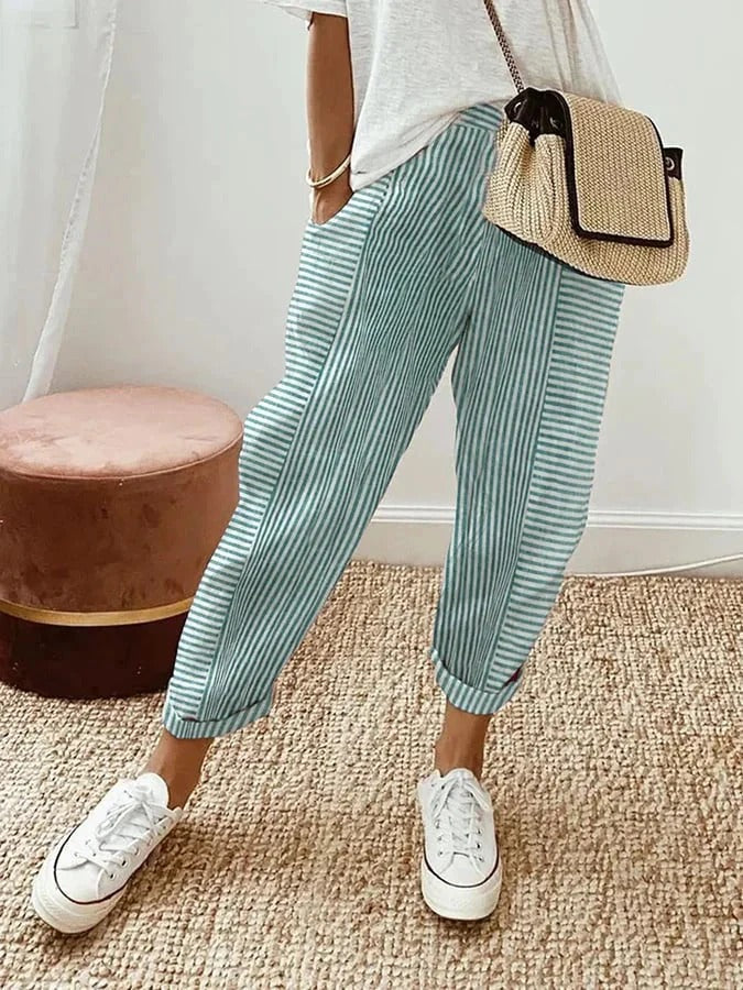 Aurely | Elegantes pantalones a rayas