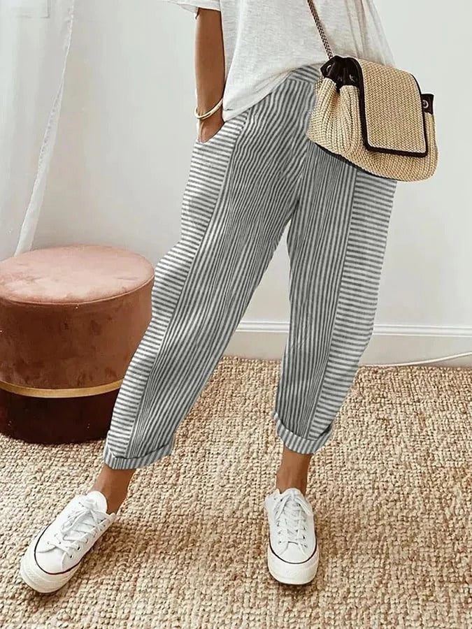 Aurely | Elegantes pantalones a rayas