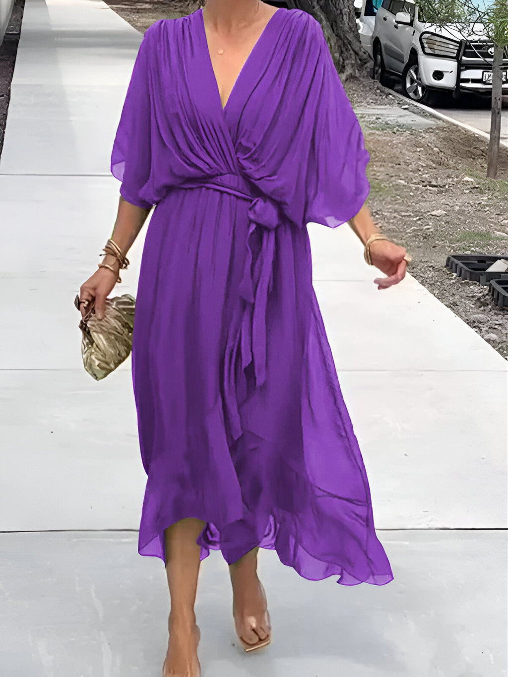 Aurea | Vestido fresco con escote en V