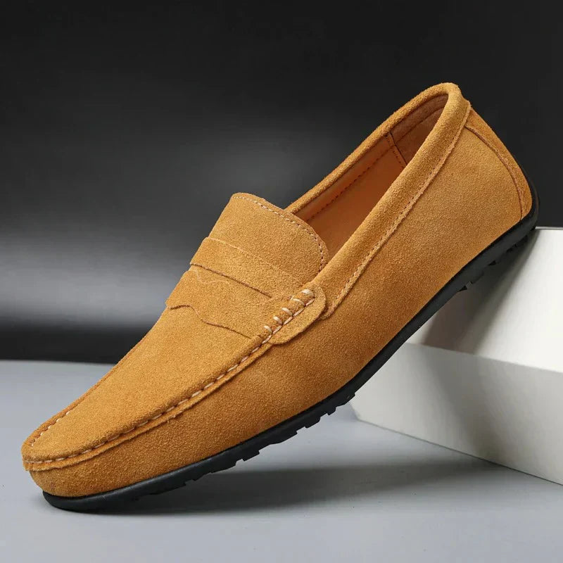 Aurely | Mocasines retro de ante para hombre