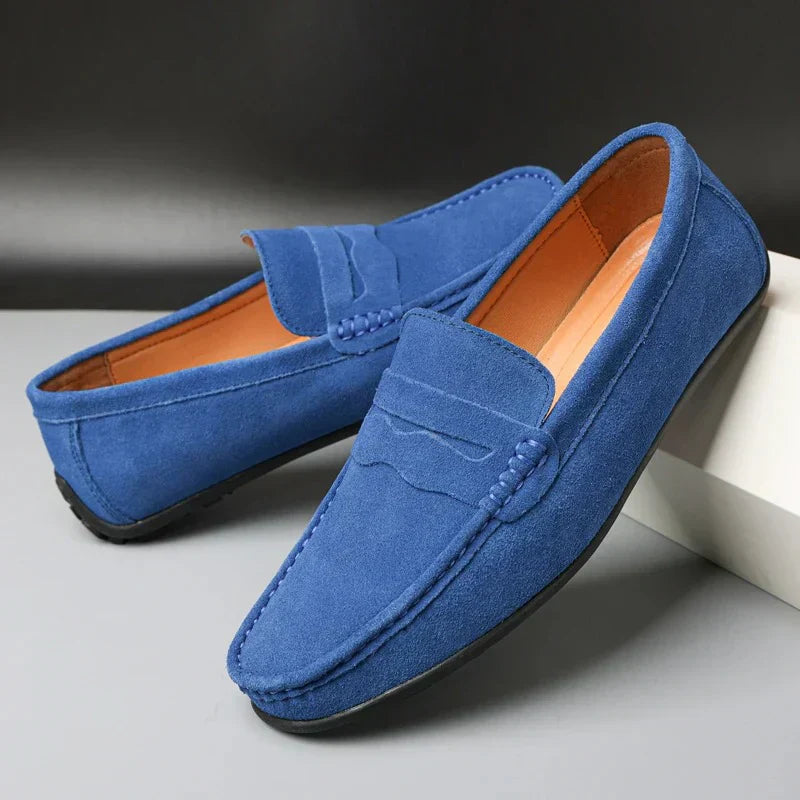 Aurely | Mocasines retro de ante para hombre