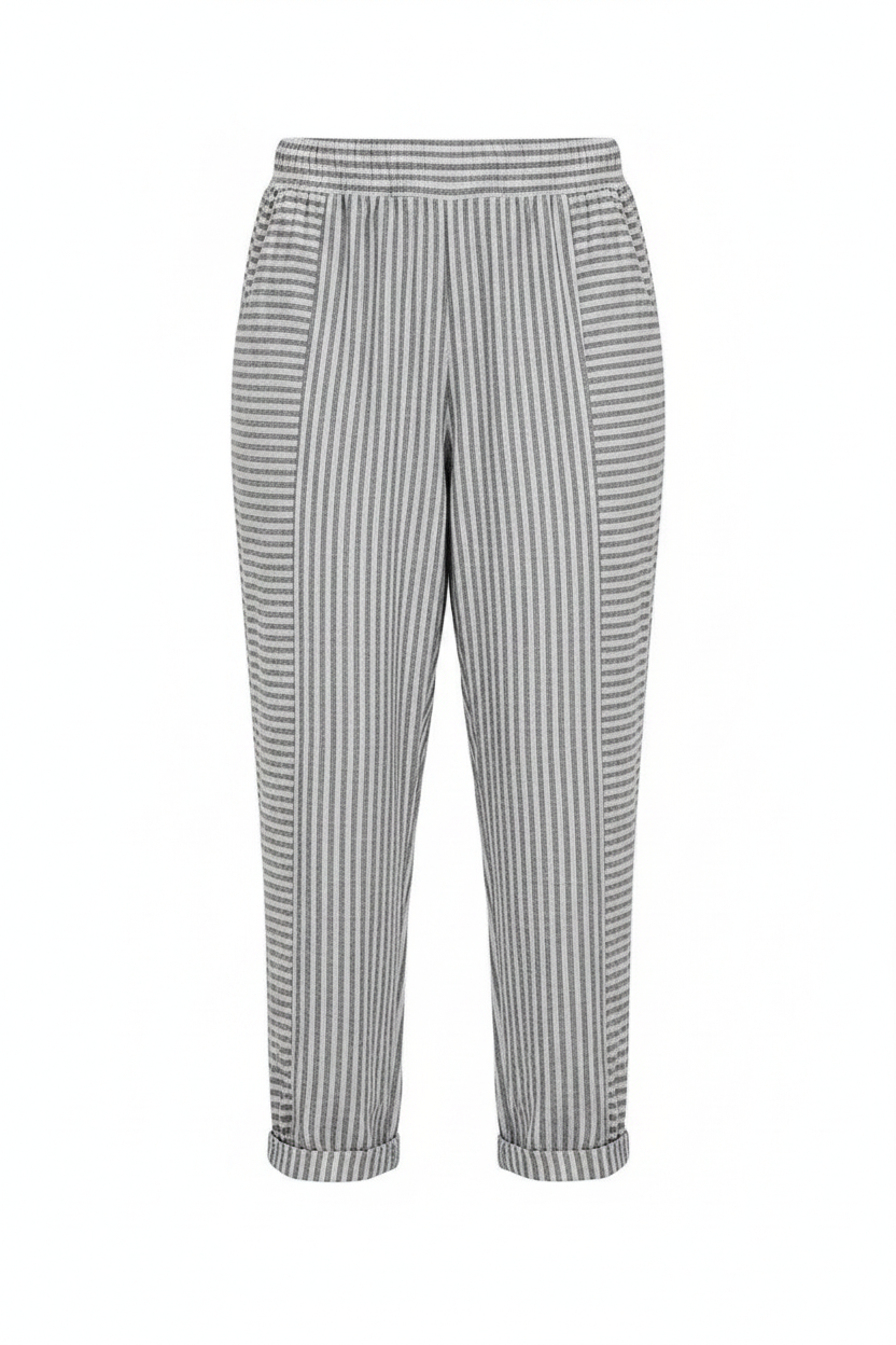 Pantalón gris sin cordón fondo blanco