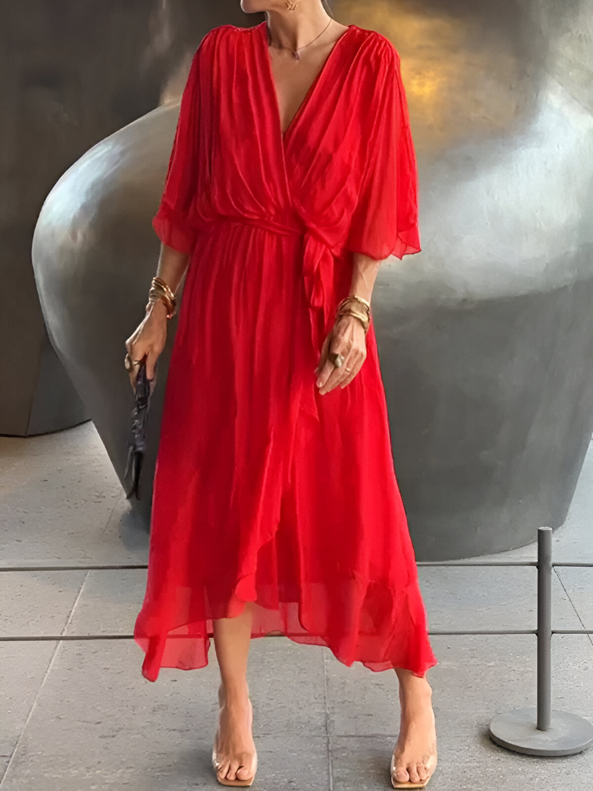 Aurea | Vestido fresco con escote en V